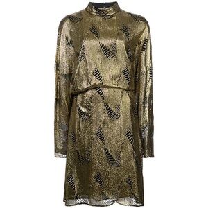 Sally Lapointe, Elegant Gold and Black Women's Dress